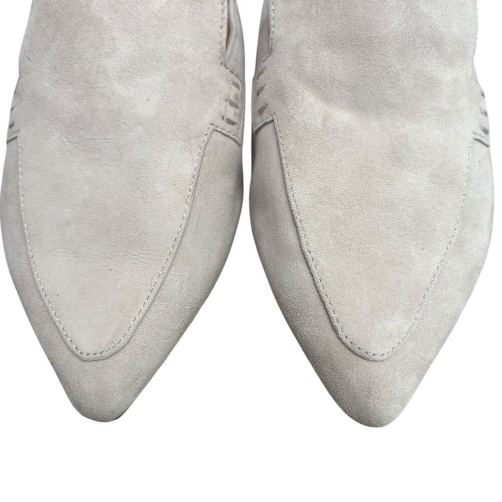 STEVE MADDEN Scip Suede Mules Flats Creamy Beige Pointed Toe Size 9.5 Slip On - Picture 6 of 10